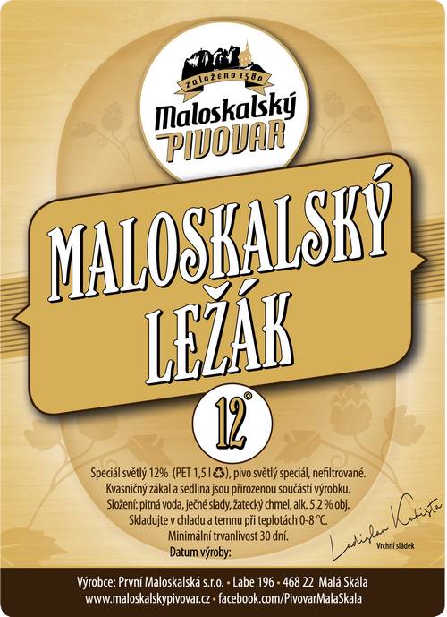 Pivo Maloskalský ležák 12