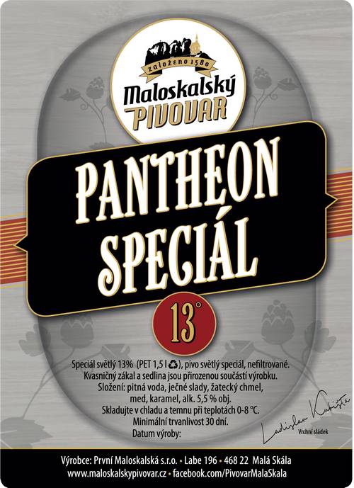 Maloskalské pivo Pantheon speciál 13